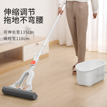 2022新款佳帮手海绵拖把家用一拖净免手洗平板胶棉拖把地拖木地板干湿