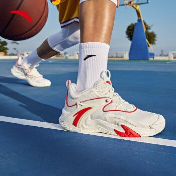 安踏（ANTA）【空域3代】篮球鞋男夏季中帮实战减震运动鞋男防滑耐磨男鞋 中国红/白色 42