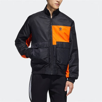 阿迪达斯adidas时尚潮流运动男子立领运动保暖棉服夹克外套hd4638hd