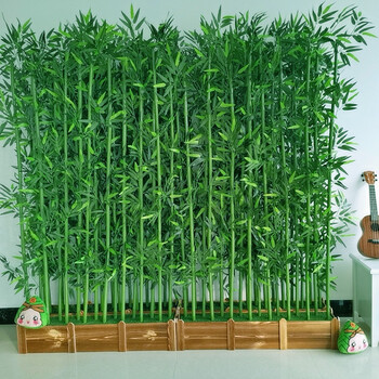 假竹子仿真竹子隔断婚庆金色屏风玄关细水毛竹子室内室外装饰竹子 过