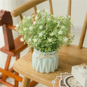 香槟色 蓝瓶 油菜花白