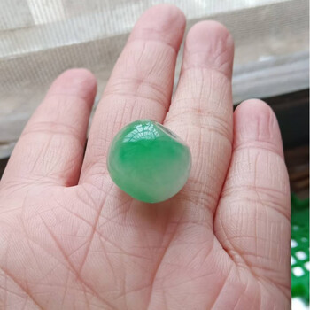 gxfc翡翠路路通吊坠缅甸翡翠路路通吊坠冰糯种阳绿加黄翡多彩珠子项链