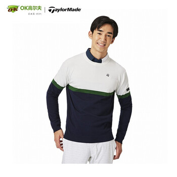 taylormade泰勒梅高尔夫长袖t恤男士polo衫针织衫上衣服装2022新款 n9