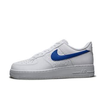 nike耐克airforce1男子空军一号运动鞋板鞋fd0667100白色赛车蓝亮橘