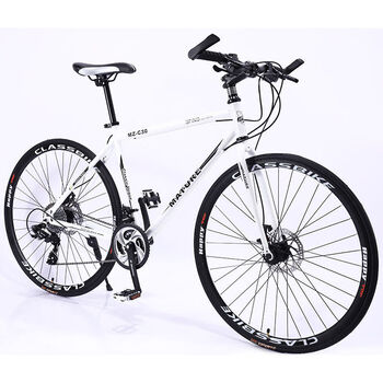 钛合金自行车山地车 33速铝合金公路车双碟刹变速成人男自行车跑车