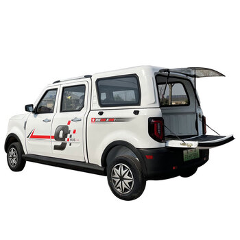 新款电动皮卡四轮车老头乐油电两用双排小货车代步车新能源汽车 豪华