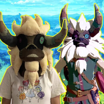 盈阔人马头套波克布林牛头毛绒玩具cos塞尔达时之笛莱尼尔军团面具 人