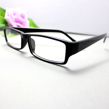 天然水晶高清晰黑框老花眼镜防疲劳花镜中老年男女款老花镜 400度