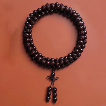 卡莱文印度手链108颗佛珠满金星木珠佛珠6mm108颗爆满金星