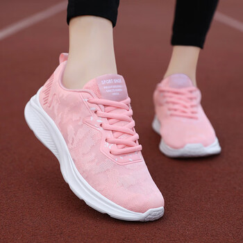 鑫源恒361女鞋春季轻便运动鞋女超轻白色跑步鞋软底休闲久站不累中考