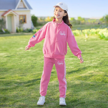哈熙牛女童运动套装春秋款2023秋装新款洋气时髦女大童儿童秋季童装