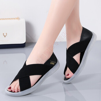 红·蜻·蜓品牌开车鞋女夏季大码凉鞋女司机专用两穿平底弹力松紧带