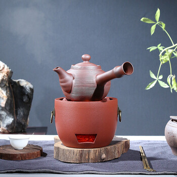 碳炉煮茶炭火茶炉碳炉烧炭炉红泥泥炉小风炉橄榄炭木炭功夫煮茶器家用