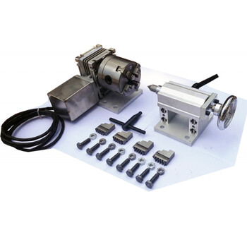 雕刻机旋转轴 第四轴a轴4轴 数控分度头 立体雕刻 4axis 精雕维宏 100