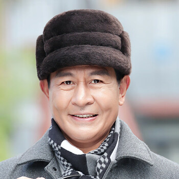 中老年帽子男冬天户外休闲整皮羊剪绒帽子保暖雷克帽爸爸皮草帽子