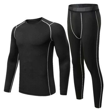 运动特工速干紧身服高弹力篮球紧身衣短袖套装男运动长袖跑步健身训练