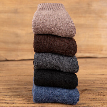 羊毛袜女冬季加厚加绒长筒棉袜冬天超厚冬女士保暖长袜羊绒厚袜子卡其