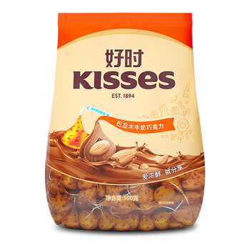 好时之吻kisses巧克力500g夹心牛奶黑巧结婚喜糖散装糖果零食批发 整粒巴旦木牛奶巧克力 整袋500g【图片 价格 品牌 报价】-京东
