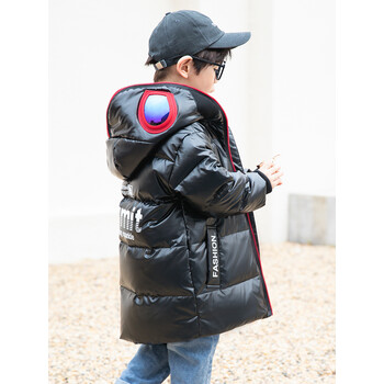 维泊茵2022冬季新款儿童羽绒服314岁男童中长款洋气韩版男孩加厚保暖