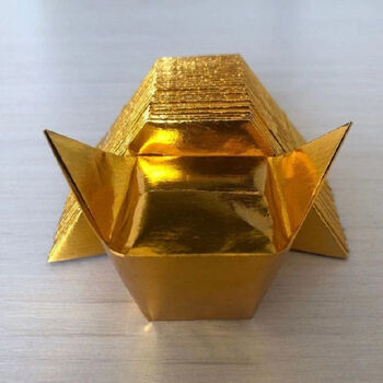 金纸元宝纸半成品批发金箔烧纸小中号金元宝免折叠1000以上送袋子 10*