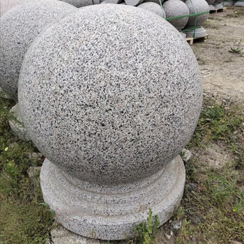 善业(shanye)石墩圆形 圆石球路障挡车石圆球大理 五莲花直径30cm不含