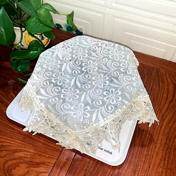 相纺纺客茶具盖布防尘布茶盘茶杯水杯防灰盖巾圆形长方形蕾丝茶道家用