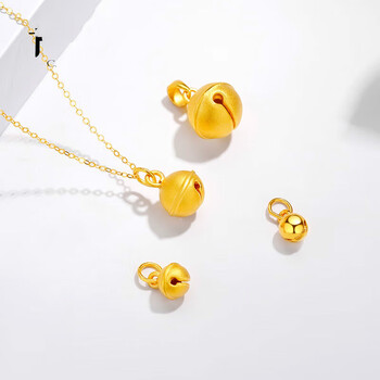 老凤凰黄金铃铛吊坠女 纯金转运珠足金小铃铛会响足金挂坠3d硬金