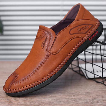 大唐喜乐牛春季皮鞋男真皮驾车鞋软皮豆豆鞋男士休闲鞋男鞋防滑 7809