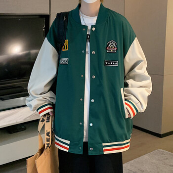 森耐索高中生夹克外套男18岁男生学生春天穿的胖男孩潮流宽松棒球服