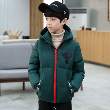 小茵熊男童外套冬款棉袄新款儿童棉衣夹棉加厚中大童男孩洋气上衣潮