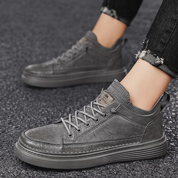 雅鹿男鞋板鞋运动休闲鞋子男潮流运动滑板鞋百搭男士鞋子时尚韩版增高