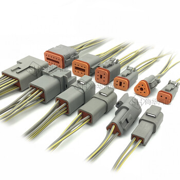 赣源德驰型汽车线束插头公母接插件对接2p防水连接器dt04/06接线端子