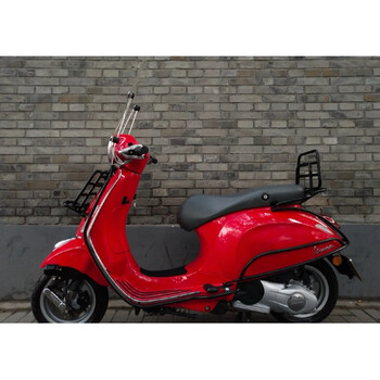 适配维斯帕150改装vespa冲刺春天后保险杠黑色电镀防摔护杠银色后护杠