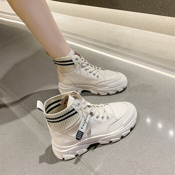 jeep吉普马丁靴女鞋子英伦风秋冬2023年新款秋季加绒学生百搭瘦瘦短靴