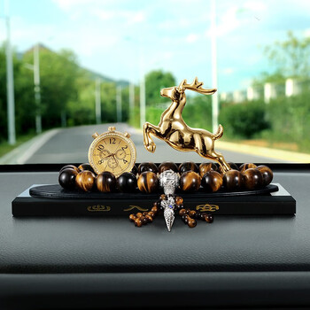 一路平安鹿汽车香水摆件车内饰品男高档豪华奔驰车载创意中控台装饰