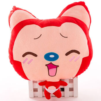 神兽小能手 阿狸公仔 新款阿狸抱枕暖手捂毛绒靠垫公仔娃娃可爱圣诞节