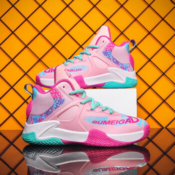 欧文7代联名儿童篮球鞋春秋男女童训练中大童皮面青少年运动实战球鞋