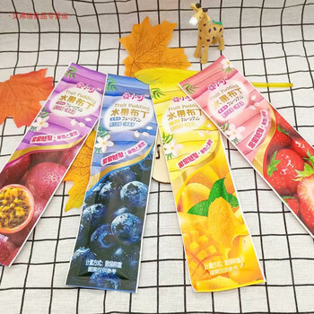 抖音网红新品长条果冻果板布丁吸吸奶茶味水蜜桃味菠萝味零食 水果