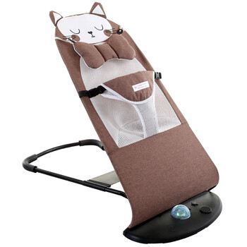 6015哄娃神器婴儿摇摇椅安抚椅睡觉宝宝躺椅摇篮带娃哄睡 猫枕