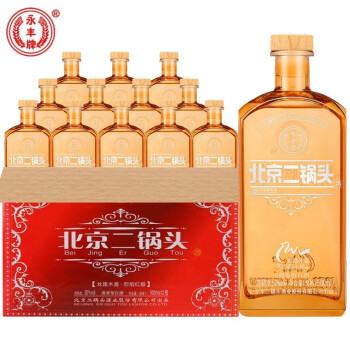 永丰牌 北京二锅头 清香型白酒 50度 500mL 12瓶 丝路烈焰红醇 整箱