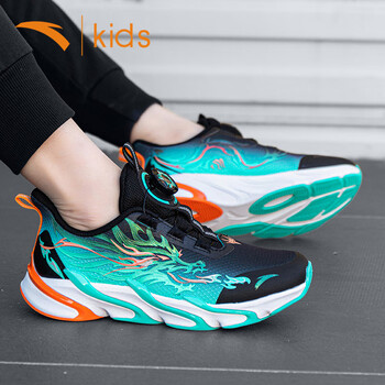 安踏童鞋弓速跑鞋儿童春秋季男童2024新款网面透气舒适中大童运动鞋子