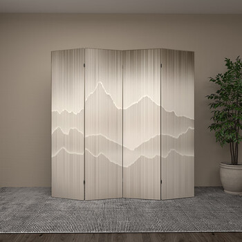 屏风隔断新中式折叠移动客厅卧室遮挡简约现代办公室轻奢入户玄关莂来