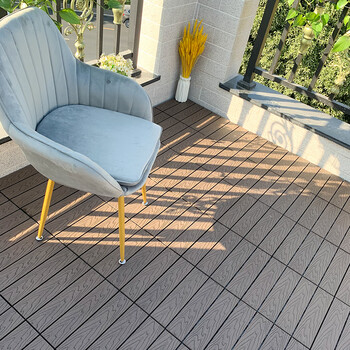 紫叶阳台塑木地板户外庭院露台室内自拼生态木地板阳台改造防腐木地板