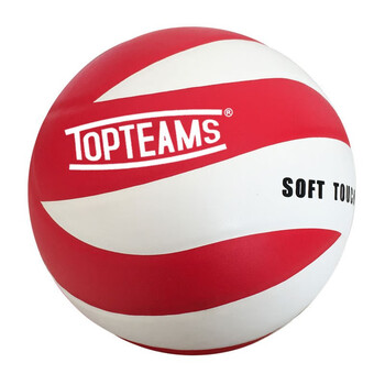 倍炫软式排球学生专用比赛排球标准体育训练旋风排球5号pu排球红白