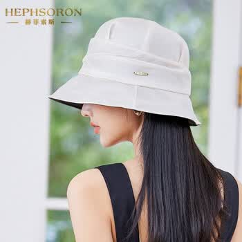 hephsoron轻奢品牌防晒渔夫帽子女款春夏季时尚气质太阳帽沙滩遮阳帽