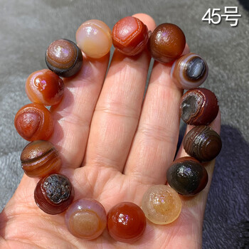 戈壁玛瑙原石戈壁石阿拉善石玛瑙原石奇石外蒙缠丝玛瑙螺纹眼睛石手串