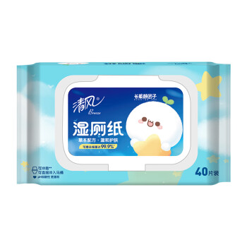 清风（APP）湿厕纸湿巾 私处清洁湿纸巾 40片装（家庭装）