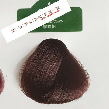 无氨抛光染发剂纯i植物天然不刺激盖白发彩色自己在家染女 g5/4咖啡棕