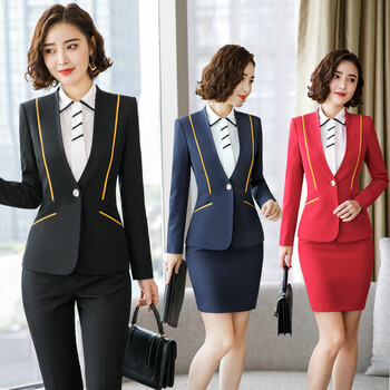 空姐制服酒店前台收银接待工作服套装西装职业套装美容师工作服职业