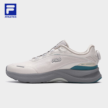 斐乐fila跑步鞋男鞋春季减震防滑轻便运动鞋休闲健身路跑鞋银灰色牛津